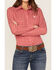 Image #3 - Cinch Women's Geo Print Long Sleeve Button-Down Stretch ARENAFLEX Shirt, Red, hi-res