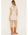 Image #6 - Cleo + Wolf Women's Floral Print Lace-Up Mini Skort, Ivory, hi-res
