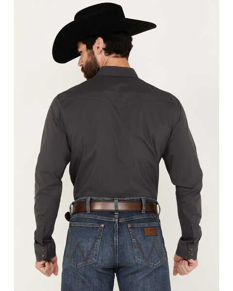 Image #4 - Kimes Ranch Men's Blackout Long Sleeve Snap Western Shirt, Charcoal, hi-res