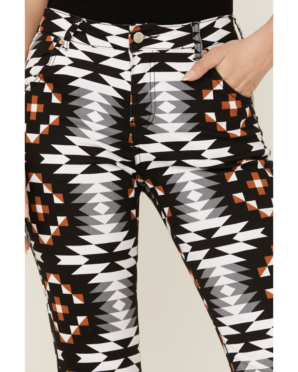 Image #2 - Ranch Dress'n Women's Full Del Rio Southwestern Print Super Flare Pants, , hi-res