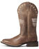 Ariat Women's Circuit Patriot Western Boots - Broad Square Toe, Brown, hi-res