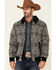 Image #1 - Powder River Outfitters Men's Charcoal Southwestern Print Wool Zip-Front Bomber Jacket , , hi-res