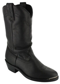 Shyanne Women's Black Slouch Cowgirl Boots - Medium Toe, Black, hi-res