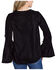 Image #2 - Roper Women's Floral Embroidered Velvet Long Sleeve Blouse, Black, hi-res