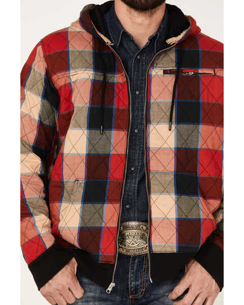 Wrangler Men's Zip Front Quilted Flannel Hooded Jacket | Sheplers