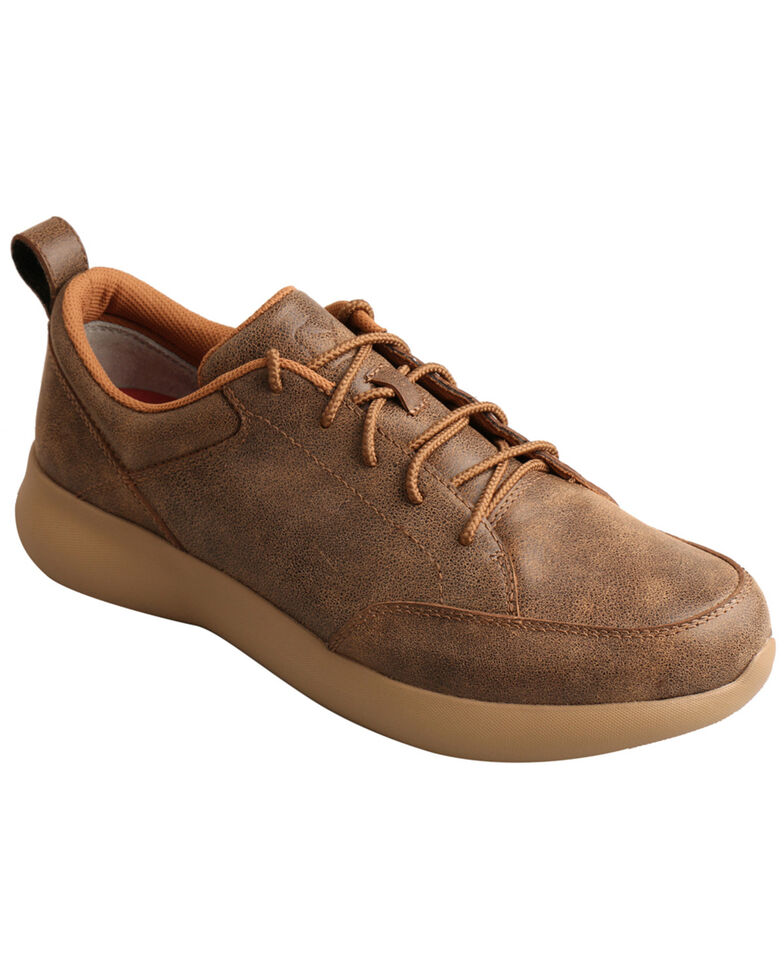 Twisted X Men's CellStretch Driving Shoes - Round Toe, Brown, hi-res