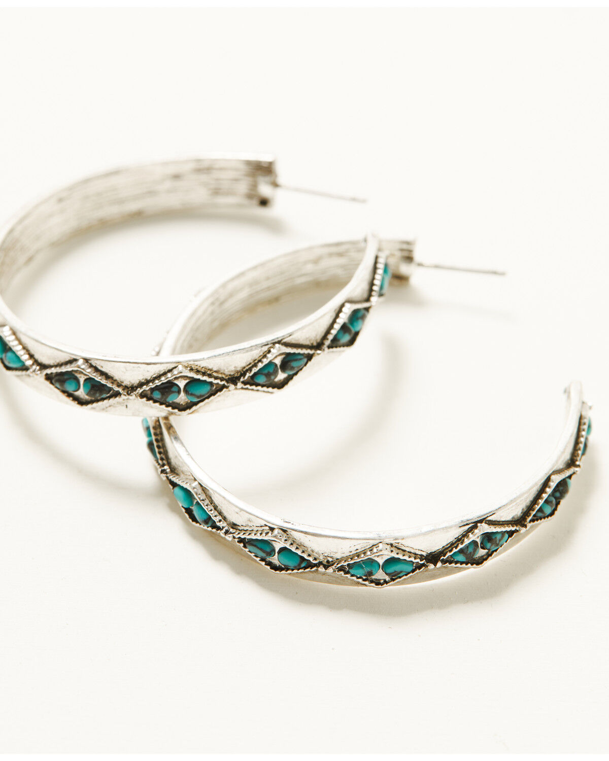 Image #2 - Idyllwind Women's Cecilia Hoop Earrings, Turquoise, hi-res