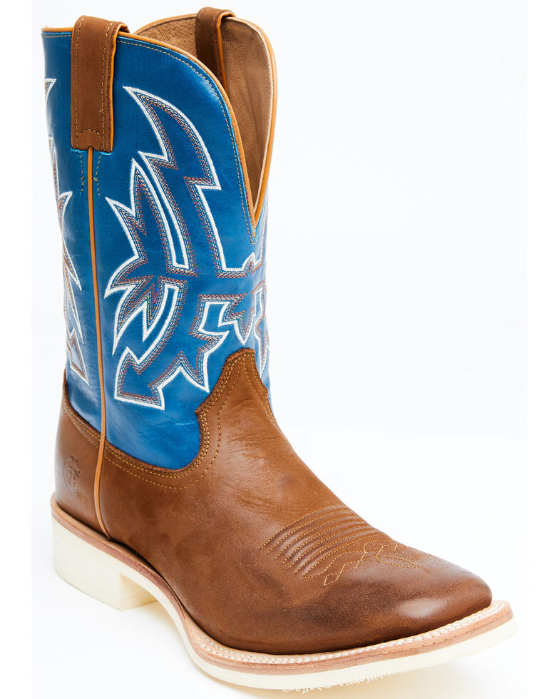 Rank 45 Men's Clements Western Boots - Broad Square Toe, Tan, hi-res