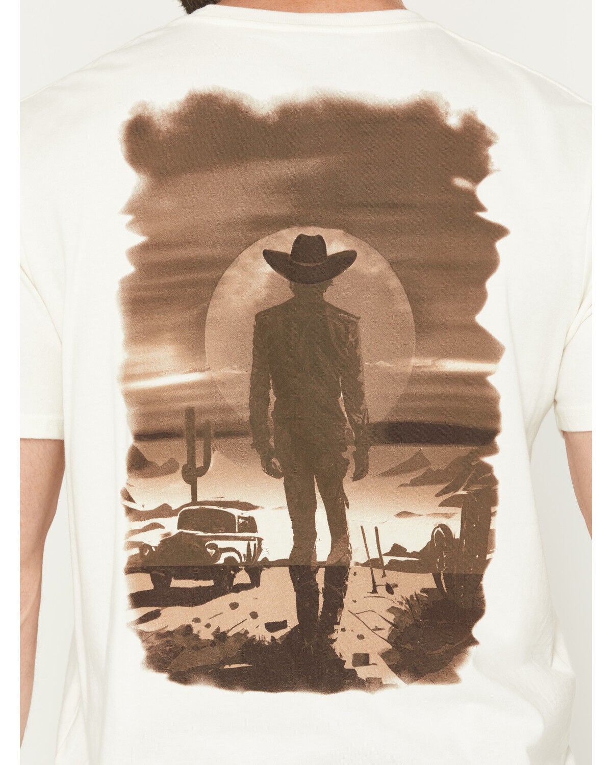 Image #4 - Wrangler Men's Cowboy Desert Short Sleeve Graphic T-Shirt, White, hi-res