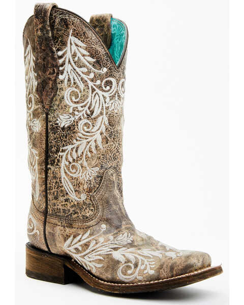 Corral Women's Blacklight Western Boots - Square Toe, Brown, hi-res