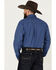 Image #4 - George Strait by Wrangler Men's Plaid Print Long Sleeve Button-Down Western Shirt, Dark Blue, hi-res