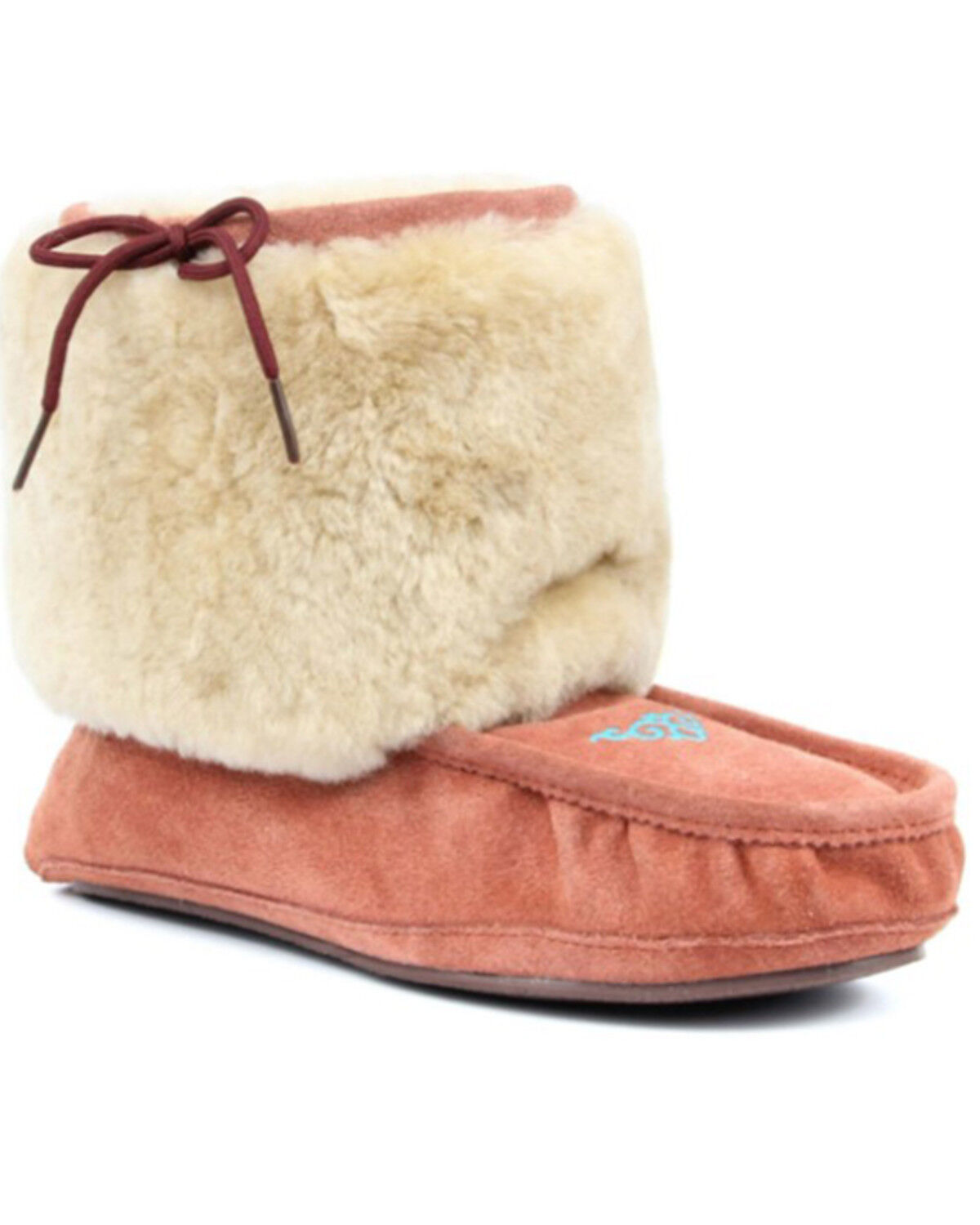Image #1 - Superlamb Women's Navajo Slip-On Casual Fleece Booties - Moc Toe, , hi-res