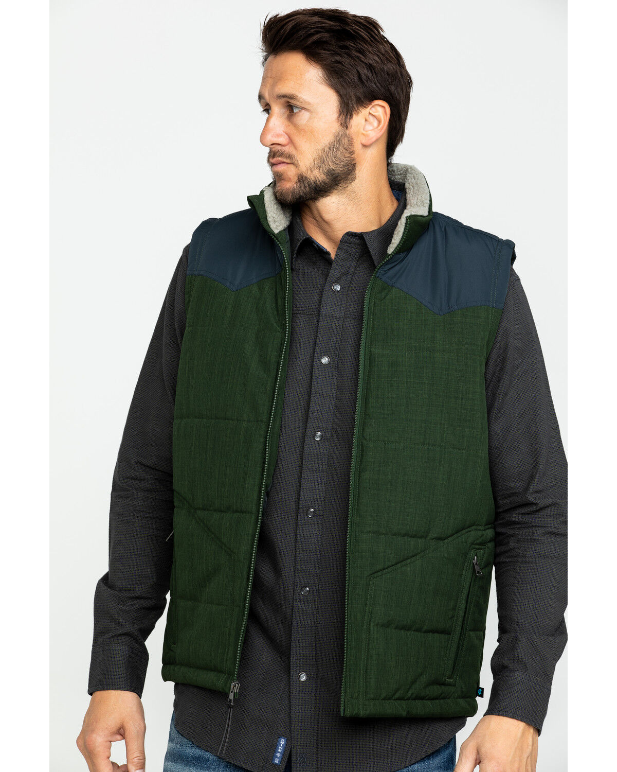 Image #1 - Cody James Core Men's Southerner Two Tone Puffer Vest - Big , , hi-res