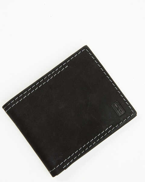 Brothers and Sons Men's Leather Bifold Wallet, Black, hi-res