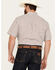 Cinch Men's Medallion Print Short Sleeve Button Down Western Shirt, White, hi-res