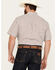 Cinch Men's Medallion Print Short Sleeve Button Down Western Shirt, White, hi-res