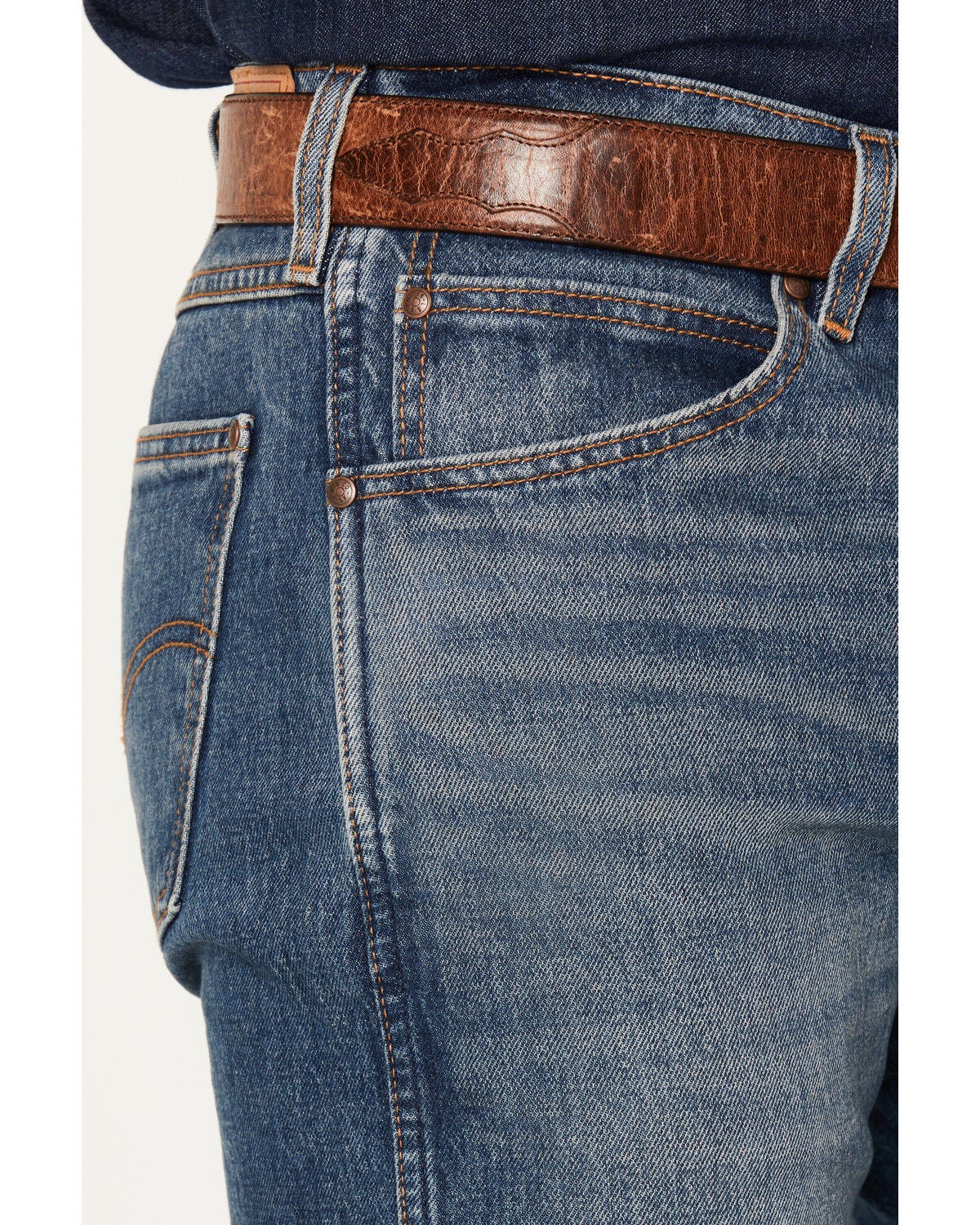 Image #2 - Wrangler 20X Men's Topsail Medium Wash Slim Vintage Bootcut Stretch Denim Jeans, Medium Wash, hi-res