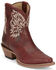 Image #1 - Justin Women's Isabella Western Booties - Snip Toe, Red, hi-res