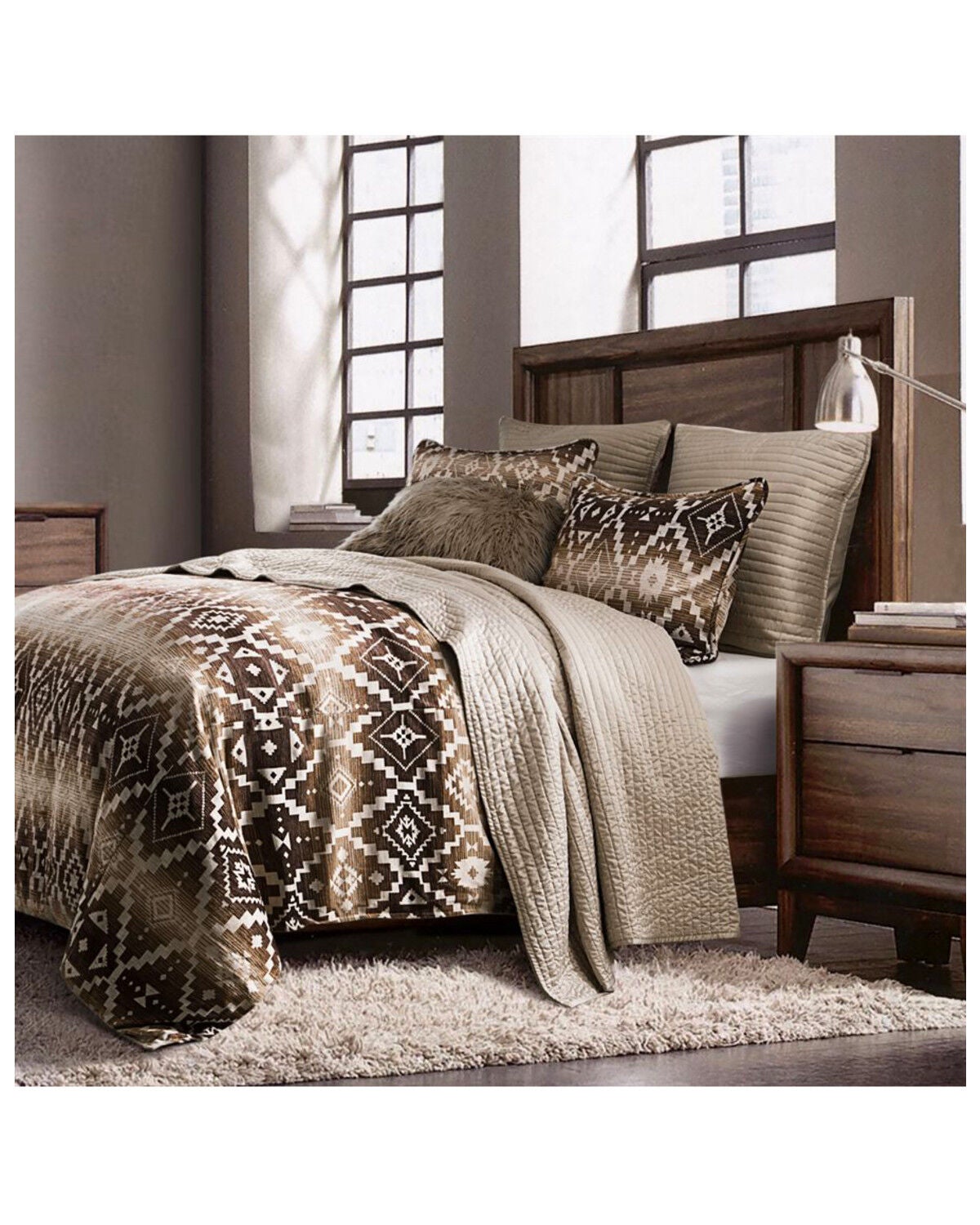 HiEnd Accents Twin Chalet Southwestern Comforter Set - 2 Piece, Multi, hi-res