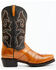 Dan Post Men's Camel Eel Exotic Western Boots - Square Toe , Brown, hi-res