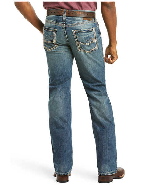 Image #3 - Ariat Men's M5 Ridgeline Medium Wash Slim Straight Jeans, Med Stone, hi-res