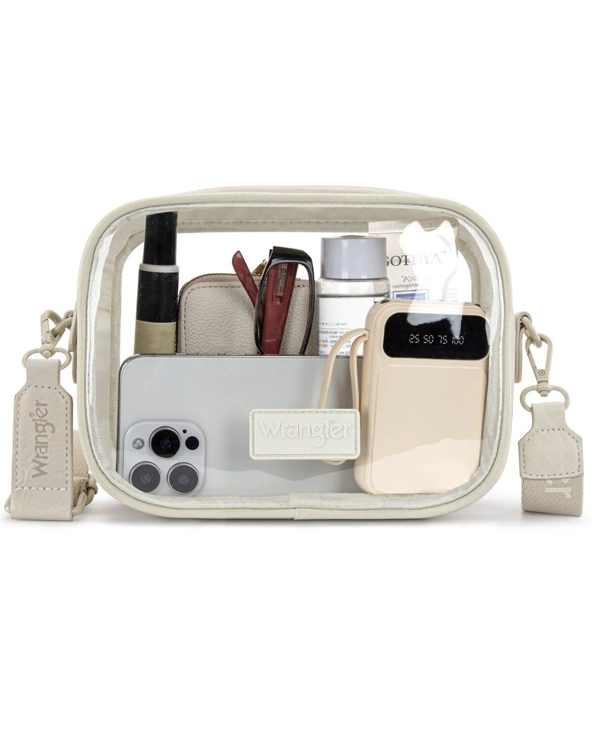 Image #3 - Wrangler Women's Mini Clear Crossbody Bag, Beige, hi-res