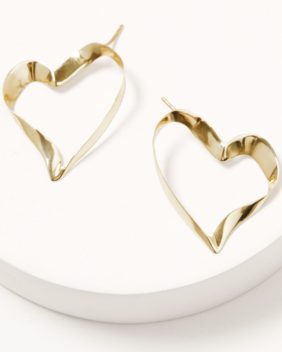 Image #1 - Ink + Alloy Women's Hope Ribbon Heart Earrings, Multi, hi-res