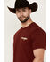Image #2 - Wrangler Men's Boot Barn Exclusive Cowboy Southwestern Short Sleeve Graphic T-Shirt, Burgundy, hi-res