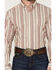 Image #3 - Wrangler X Cody Johnson Men's Striped Long Sleeve Button-Down Western Shirt, Burgundy, hi-res
