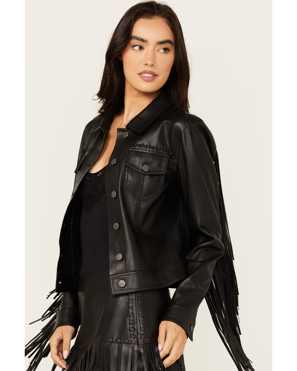 Image #2 - Idyllwind Women's Stella Faux Leather Jacket, Black, hi-res