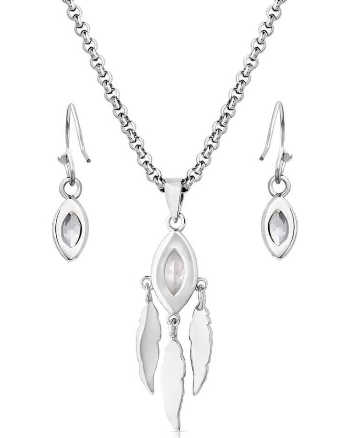 Image #2 - Montana Silversmiths Women's Catching Light Jewelry Set - 2 Piece, Silver, hi-res