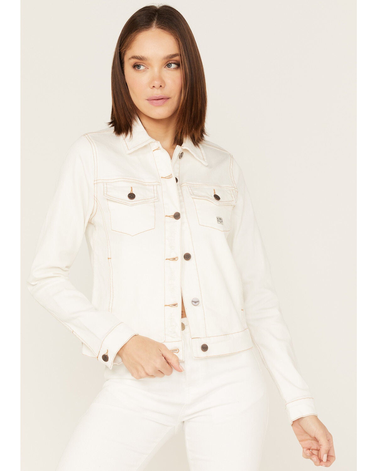 Kimes Ranch Women's Winslow Denim Jacket, White, hi-res