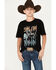 Image #1 - Cody James Boys' Long Live Cowboys Short Sleeve Graphic T-Shirt, Black, hi-res