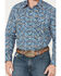 Image #3 - Roper Men's Amarillo Clear Skies Long Sleeve Pearl Snap Western Shirt, Blue, hi-res