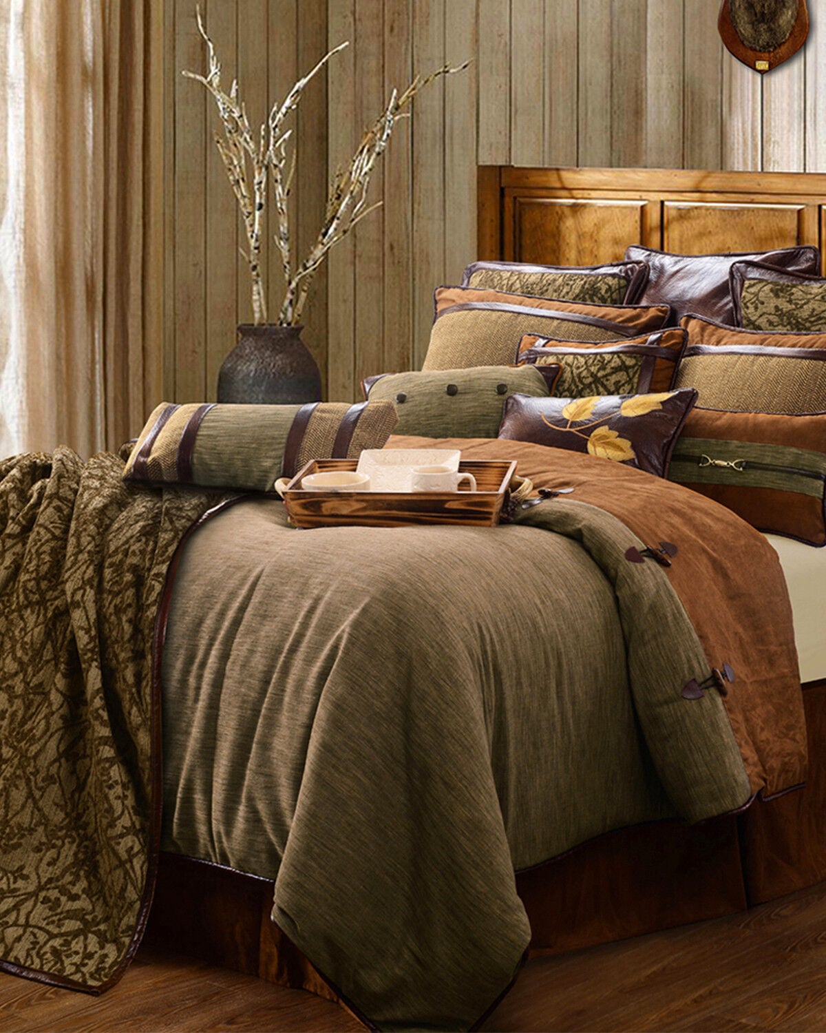HiEnd Accents Highland Lodge Comforter Set - 5 Piece, Multi, hi-res