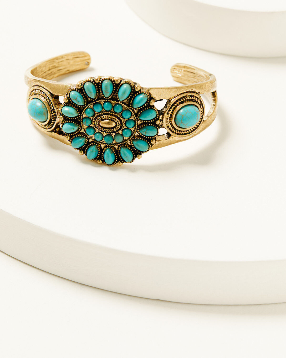 Image #1 - Shyanne Women's Summer Solstice Concho Bracelet Cuff, Gold, hi-res