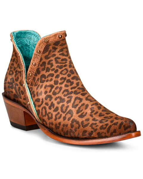 Image #1 - Corral Women's Leopard Print Fashion Booties - Snip Toe, Leopard, hi-res