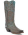 Image #1 - Corral Women's Embroidered Tall Western Boots - Snip Toe, Green, hi-res