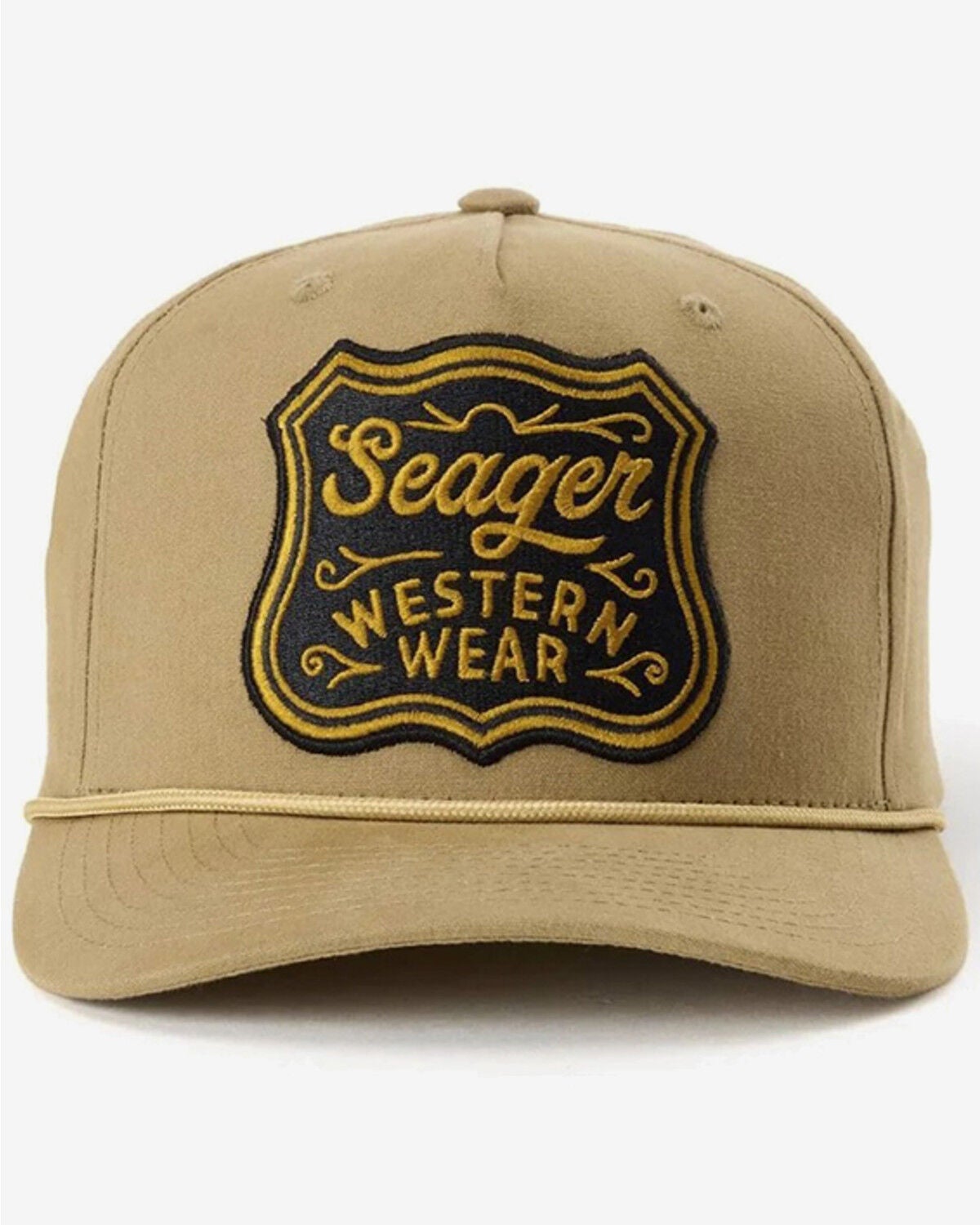 Image #2 - Seager Men's Badge Ball Cap, Tan, hi-res