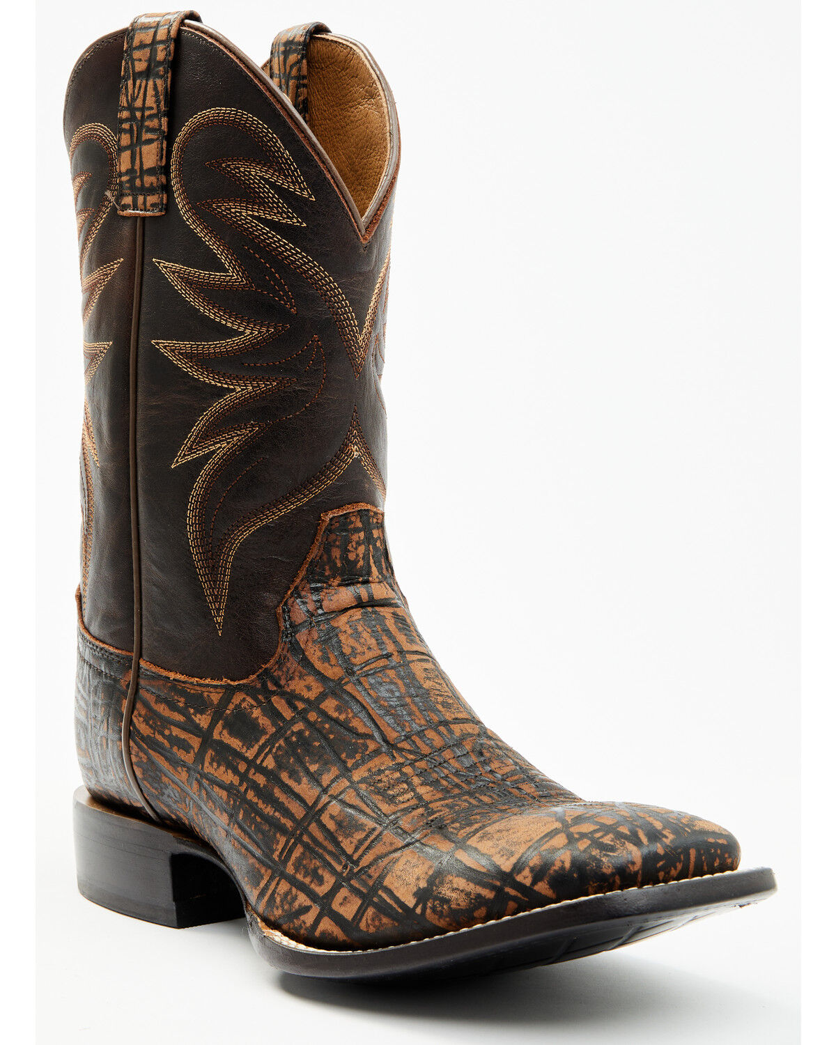 Image #1 - Cody James Men's McBride Western Boots - Broad Square Toe, Cognac, hi-res