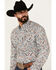 Cinch Men's Paisley Print Long Sleeve Button-Down Western Shirt, Multi, hi-res