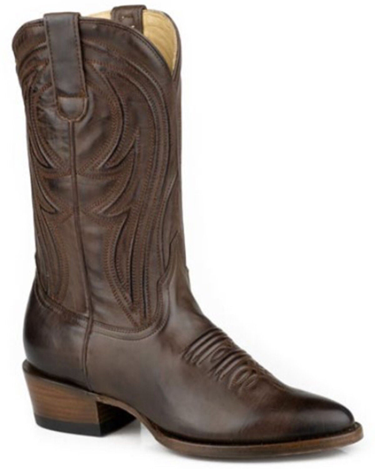 Stetson Women's Nora Western Boots - Round Toe, Brown, hi-res