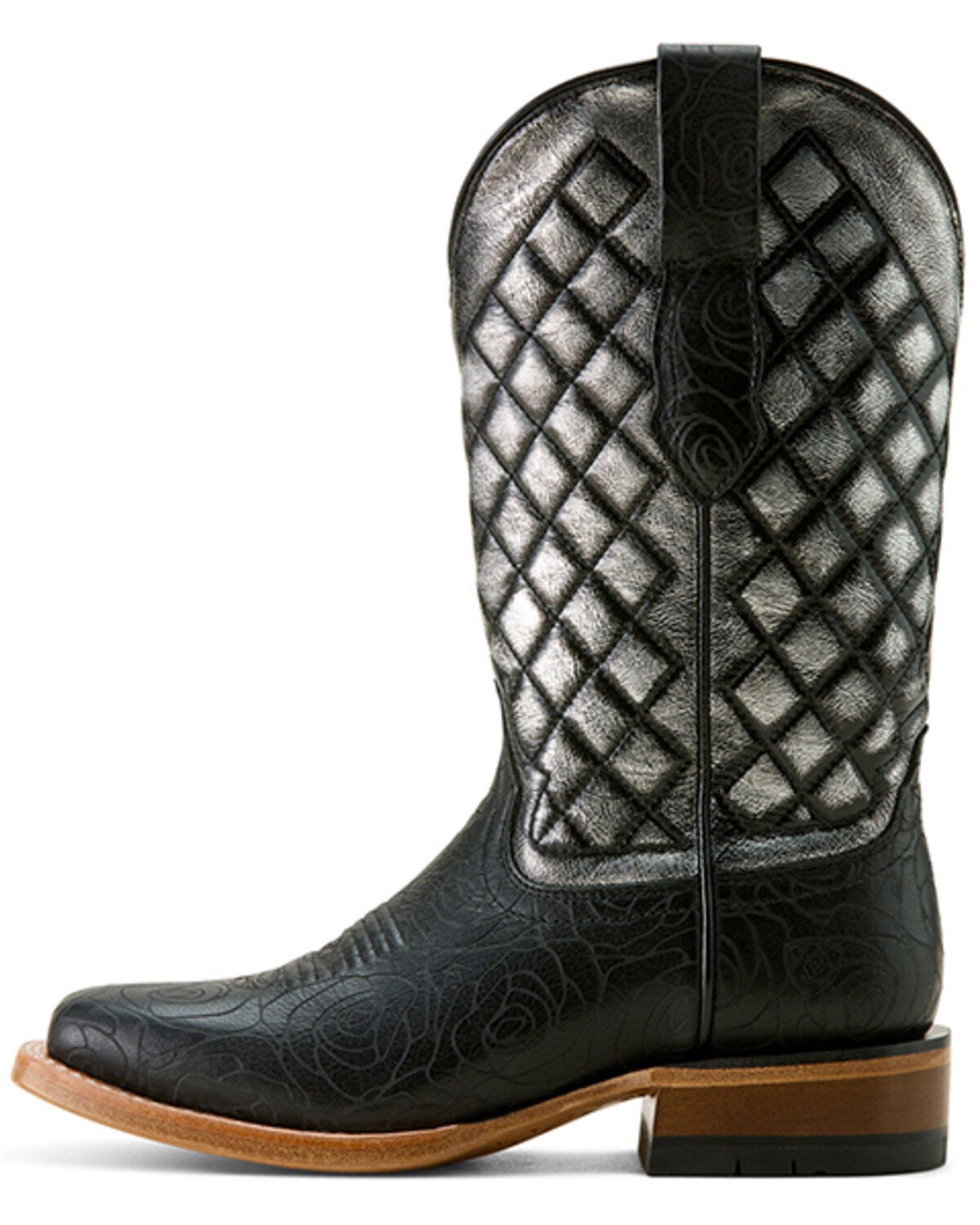 Image #2 - Ariat Women's Frontier Wittman Western Boots - Broad Square Toe, Silver, hi-res