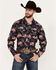 Image #3 - Rock & Roll Denim Men's Americana Print Long Sleeve Snap Stretch Western Shirt, Dark Blue, hi-res