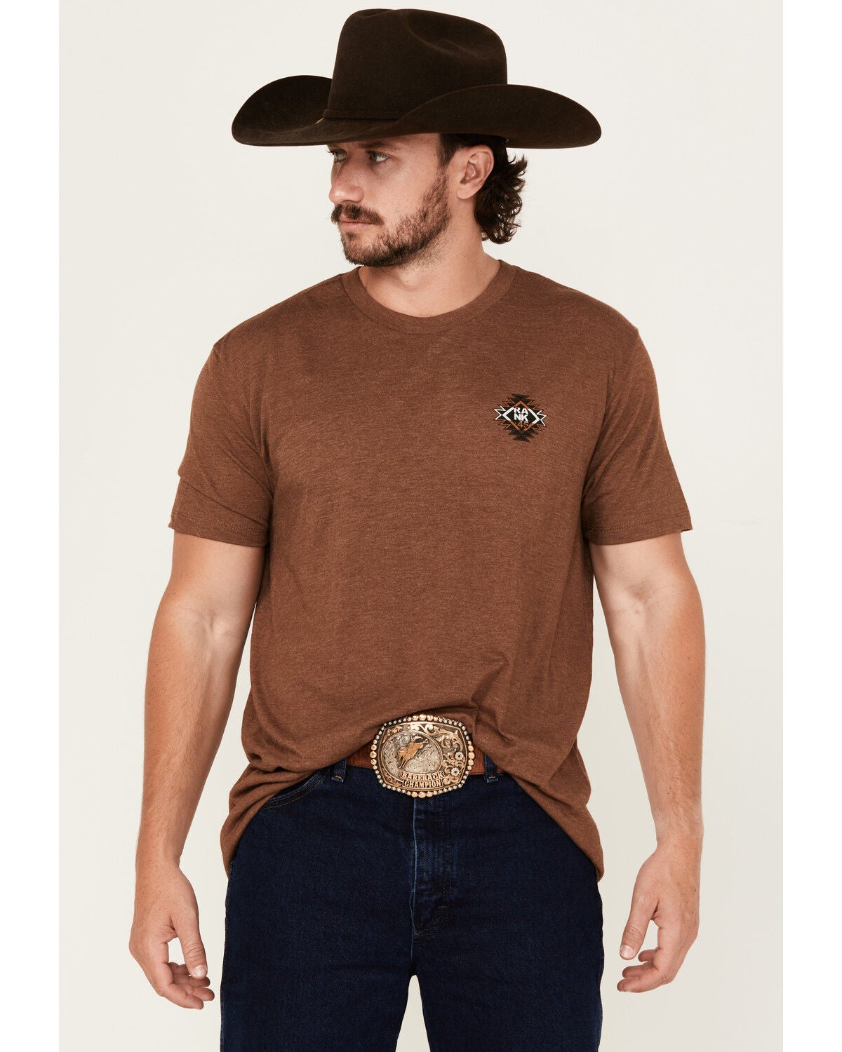 Image #2 - RANK 45&reg; Men's Dust & Glory Short Sleeve Graphic T-Shirt, Lt Brown, hi-res