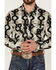Image #3 - Rock & Roll Denim Men's Vertical Olive Southwestern Print Long Sleeve Snap Western Shirt , Olive, hi-res