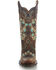 Corral Women's Studded Floral Embroidery Western Boots - Square Toe, Brown, hi-res