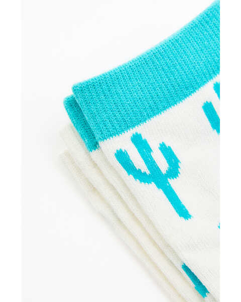 Image #3 - RANK 45® Girls' Cactus & Southwestern Print Crew Socks - 2-Pack, Multi, hi-res
