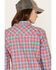 Image #4 - Ariat Women's FR Plaid Print Long Sleeve Button Down Work Shirt, Coral, hi-res