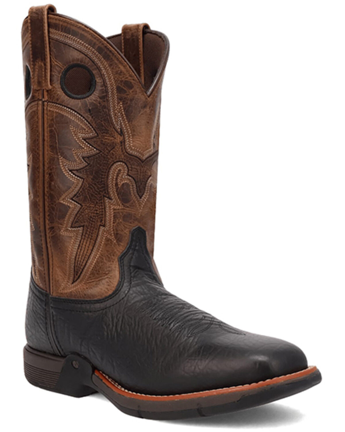 Image #1 - Laredo Men's Alloy Western Boots - Broad Square Toe, Black, hi-res